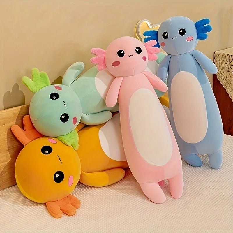 Axolotl Plush Toy – Large Soft Stuffed Animal Pillow for Kids & Adults