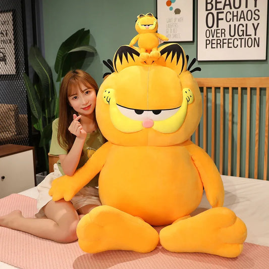 Big Size Garfield Plush Anime Animal Lazy Foolishly Tiger Skin Simulation Ugly Cat Kawaii Garfield Stuffed Peluche Doll Gift