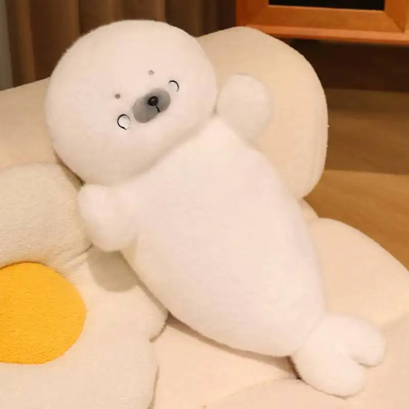 Sleeping Seal Plush Toy – Soft Stuffed Animal Pillow for Kids & Adults
